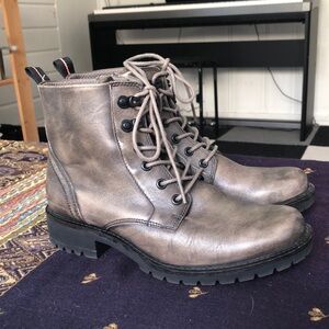 ECCO Women's Elaina Street Lace Up Ankle Combat Boots Brown Gray Sz 39, 8.5